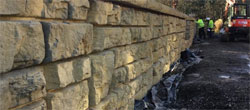 Redi-Rock flood blocks wall