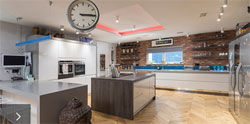 Brick cladding in kitchen