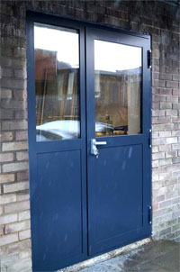 Steel flood doors