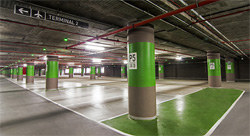 Resin flooring at airport car park