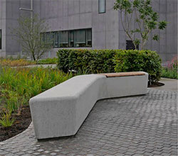 Benches in gallery garden