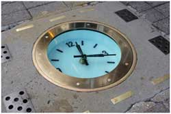 Pavement clock in Windsor