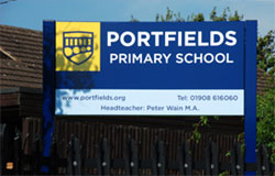 School sign