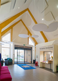 Topiq Sonic rafts in reception area