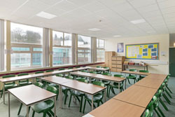 Acoustic ceiling for classroom