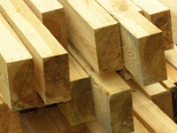 Lumber Stacked