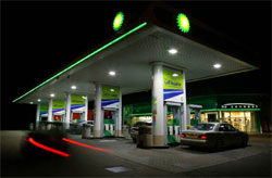 BP petrol station at Woking