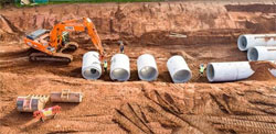 Pipes for flood alleviation scheme