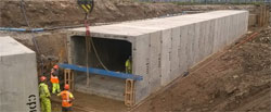 Box culvert for water treatment works