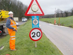 New signs at quarry site