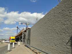 TensarTech retaining wall on A1 in Poland