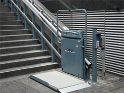 S7 stairlift used externally
